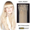 Csatos 100% emberi póthaj PLATINASZŐKE  60cm