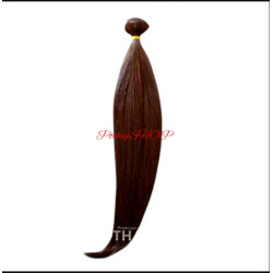 PRÉMIUM Tresszelt 100% EMBERI póthaj, sötétbarna 50cm