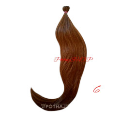PRÉMIUM Tresszelt 100% EMBERI póthaj, középbarna 50cm