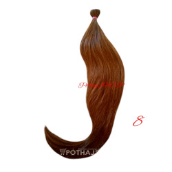 PRÉMIUM Tresszelt 100% EMBERI póthaj, világosbarna 50cm
