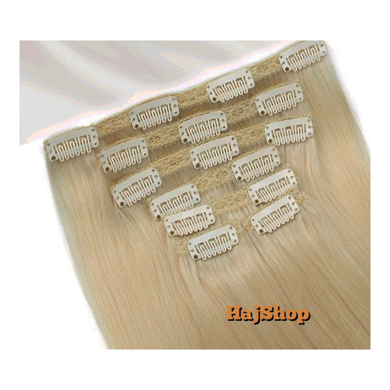 Csatos póthaj, középszőke 40cm