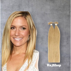 Keratinos I-TIP emberi póthaj mikrogyűrűzéshez, középszőke 40cm 