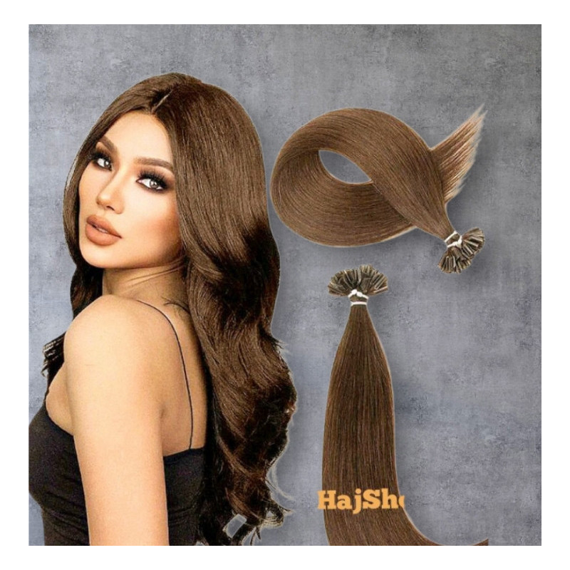 hőillesztéshez-keratinos középbarna póthaj 40cm hőillesztéshez-keratinos középbarna póthaj 40cm