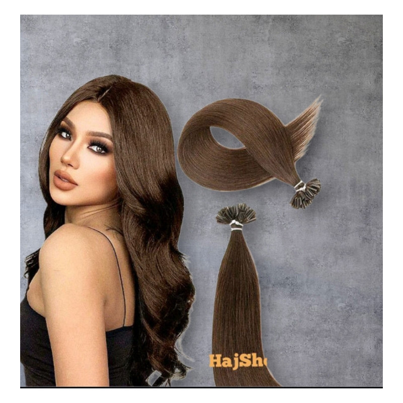 höillesztéshez U-tipp keratinos tincses sőtétbarna póthaj 40cm höillesztéshez U-tipp keratinos tincses sőtétbarna póthaj 40cm