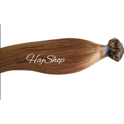 Keratinos emberi póthaj I-TIP mikrogyűrűzéshez, világosbarna 50cm 