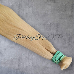 PRÉMIUM emberi 100% emberi póthaj,natur copf , Világosszőke Super Double Drawn 60cm