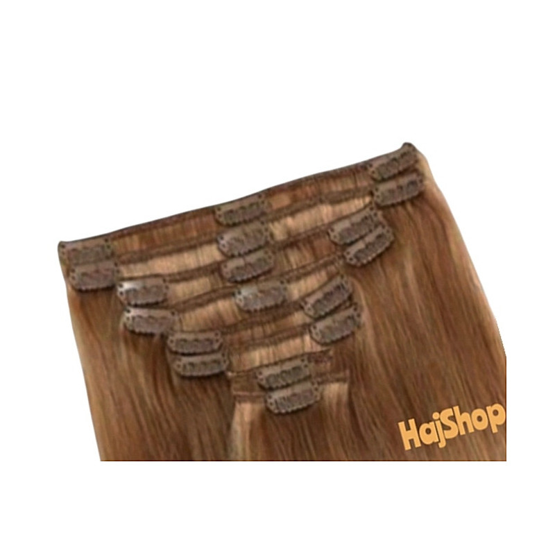 Csatos póthaj, sötétszőke 40cm