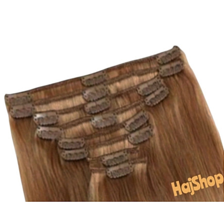 Csatos póthaj, sötétszőke 40cm