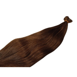 TAPE IN Ragasztócsíkos emberi póthaj, középbarna 50cm