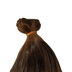 TAPE IN Ragasztócsíkos emberi póthaj, középbarna 50cm