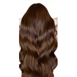 PRÉMIUM Tresszelt 100% EMBERI póthaj, középbarna 50cm