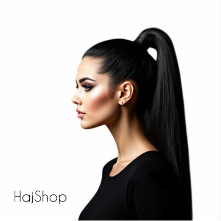 Póthaj copf - lófarok  emberi póthaj, fekete 50cm