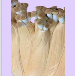 PRÉMIUM emberi póthaj, natur copf , Világosszőke Super Double Drawn 50cm