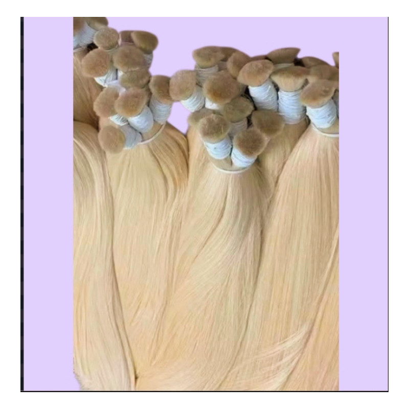 PRÉMIUM emberi póthaj, natur copf , Világosszőke Super Double Drawn 50cm