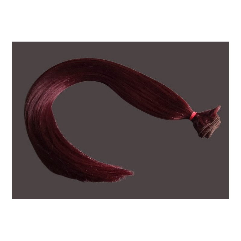 Tresszelt emberi póthaj, vörös 57cm, 97gr