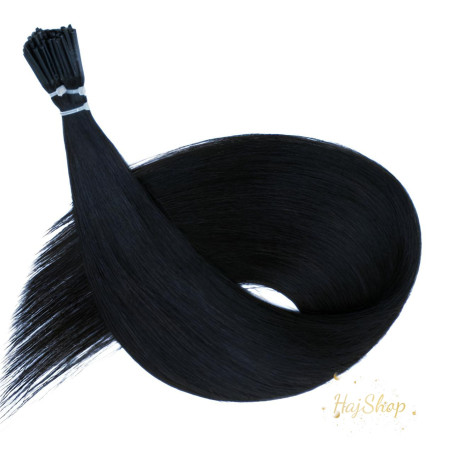 Keratinos emberi  póthaj I-TIP  mikrogyűrűzéshez, fekete 60cm