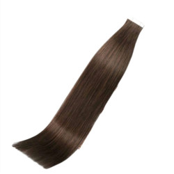 TAPE IN Ragasztócsíkos emberi póthaj, sötétbarna 55cm