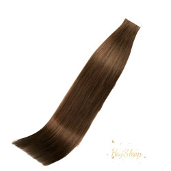 TAPE IN Ragasztócsíkos  emberi póthaj, középbarna 55cm