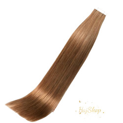 TAPE IN Ragasztócsíkos  emberi póthaj, világosbarna 55cm