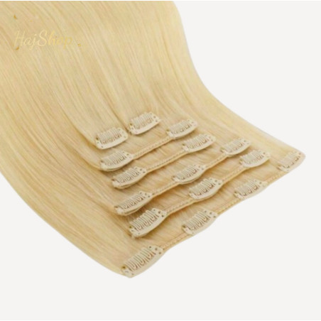 Csatos  emberi póthaj, világosszőke 60cm