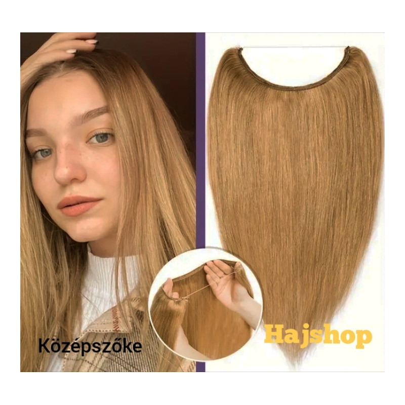 Damilos Flip in emberi póthaj, sötétszőke 60cm
