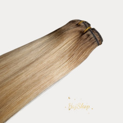 Csatos 100% emberi póthaj, ombre 60cm