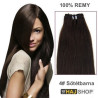 Tresszelt 100% emberi póthaj, sötétbarna 50cm