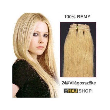 Tresszelt 100% emberi póthaj, sötétszőke 50cm