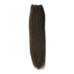 Tresszelt 100% emberi póthaj, sötétbarna 60cm