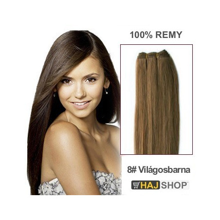 Tresszelt 100% emberi póthaj, világosbarna 60cm