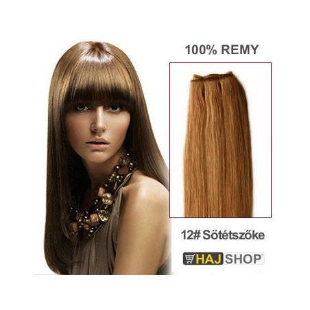 Tresszelt 100% emberi póthaj, sötétszőke 60cm