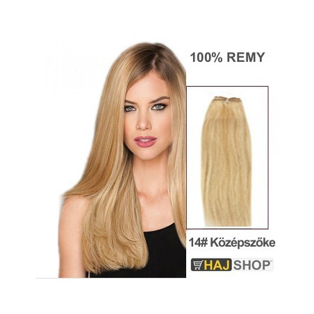 Tresszelt 100% emberi póthaj, középszőke 60cm