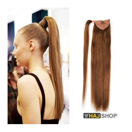 Póthaj copf - lófarok 100% emberi póthaj, sötétszőke 50cm