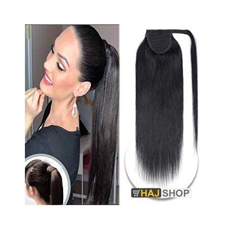 Póthaj copf - lófarok 100% emberi póthaj, fekete 60cm