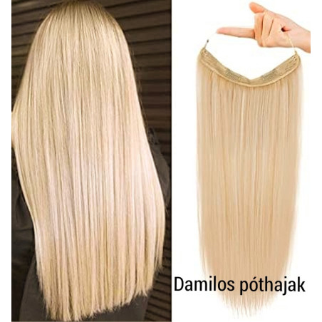 Damilos Flip in emberi póthaj, középbarna 50cm