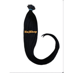 Keratinos emberi póthaj U-TIP hőillesztéshez ,fekete 40cm