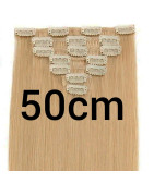 Csatos emberi póthaj 50cm
